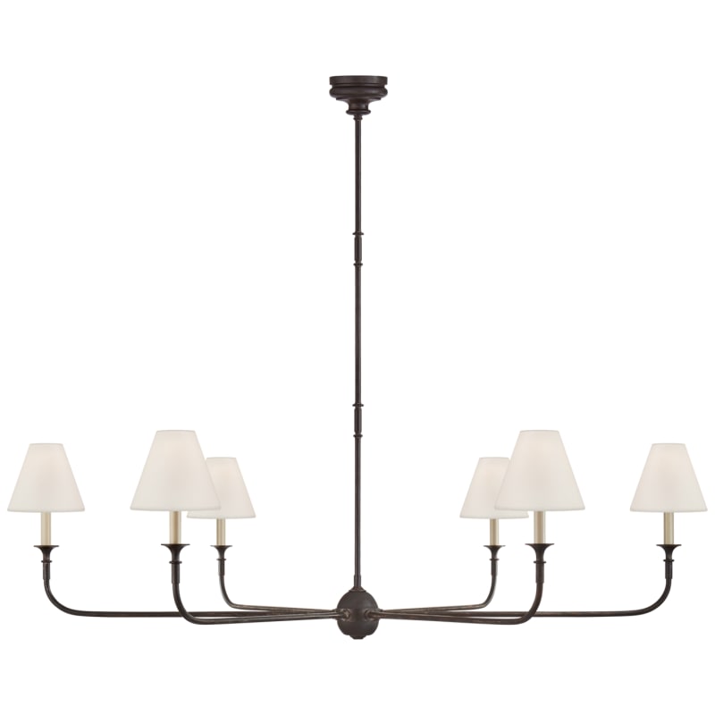 Must Have Visual Comfort Tob5452 L Piaf 58 Grande Chandelier With Linen Shades By Thomas O Brien Aged Iron Ebonized Oak Indoor Lighting Chandeliers From Visual Comfort Accuweather Shop