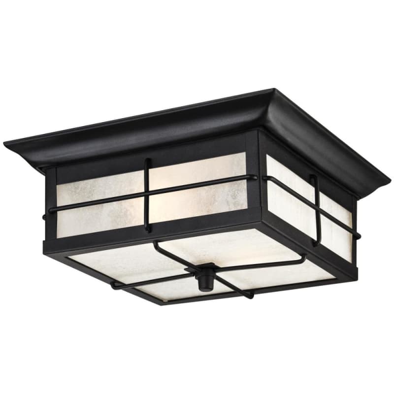 Westinghouse 6204800 Orwell 2 Light 11" Wide LED Outdoor Flush Mount Ceiling Fixture Textured Black Outdoor Lighting Ceiling Fixtures Flush Mount