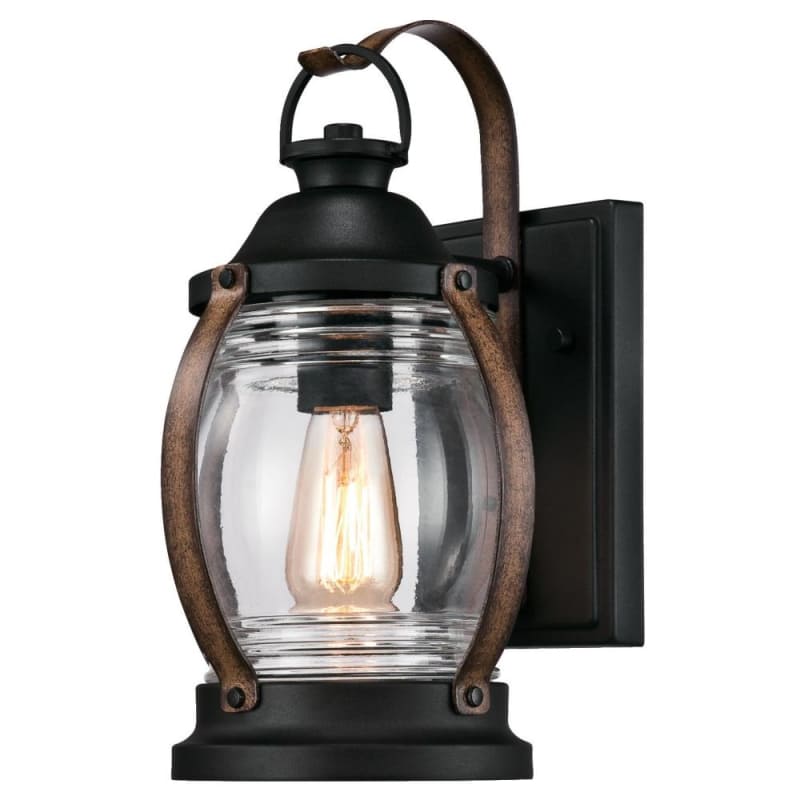 Westinghouse 6335100 Canyon Single Light 12-3/8" Tall Outdoor Wall Sconce Textured Black / Barnwood Outdoor Lighting Wall Sconces