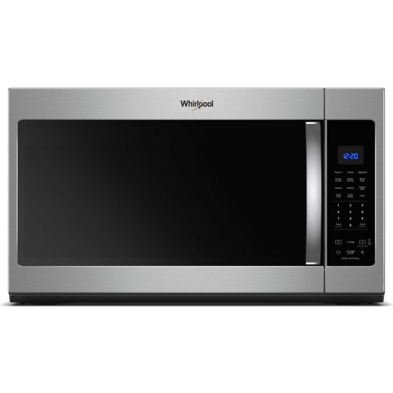 Whirlpool WMH32519H 30 Inch Wide 1.9 Cu. Ft. 1000 Watt 300 CFM Over the Range Microwave with Sensor Cook Stainless Steel Microwave Ovens Microwave