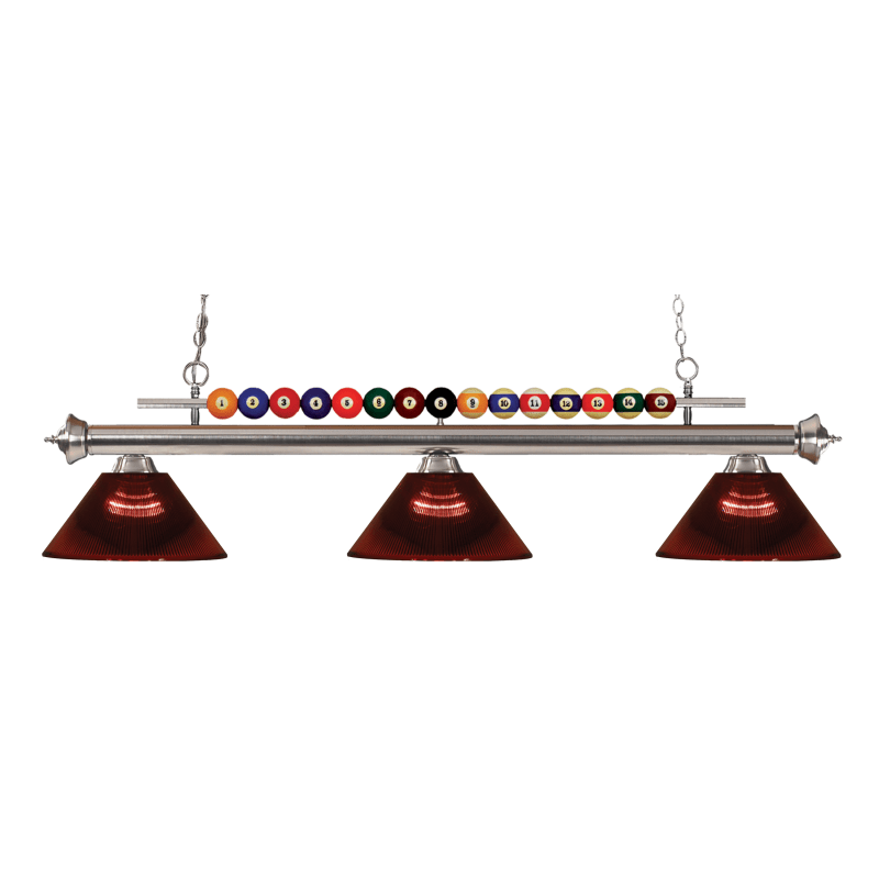 UPC 685659048308 product image for Z-Lite 170-ARBG Shark 3 Light Billiard Chandelier with Red Acrylic Shades | upcitemdb.com