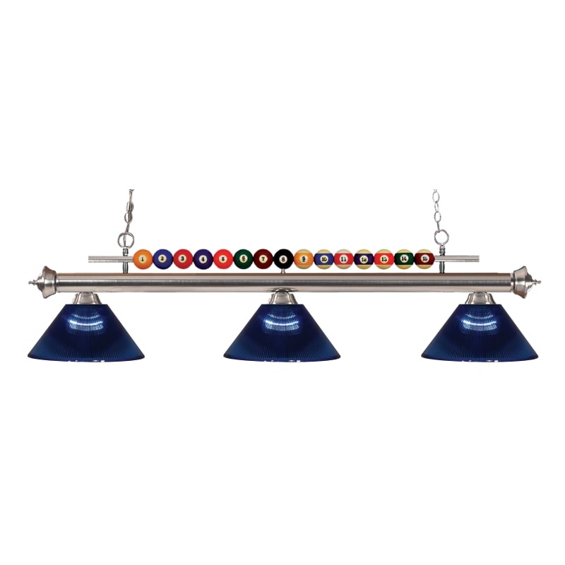 UPC 685659048315 product image for Z-Lite 170-ARDB Shark 3 Light Billiard Chandelier with Blue Acrylic Shades | upcitemdb.com