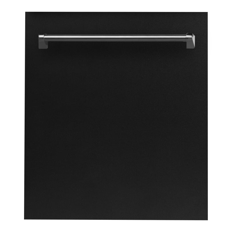 Zline DW-H-24 24 Inch Wide 20 Place Setting Energy Star Rated Built-In Fully Integrated Dishwasher with Traditional Handle Style Black Matte