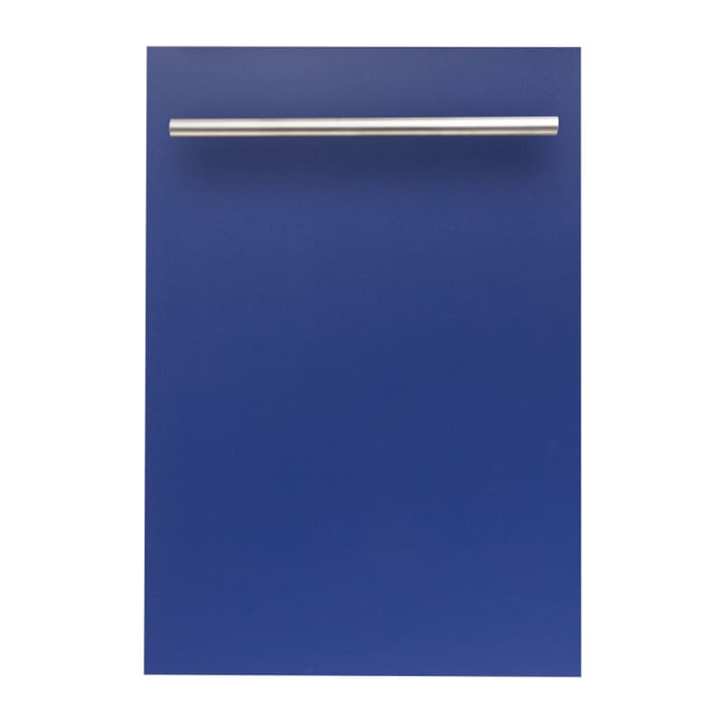 Zline DW-18 18 Inch Wide 16 Place Setting Energy Star Rated Built-In Fully Integrated Dishwasher with EcoWash Blue Matte Sanitation and Waste