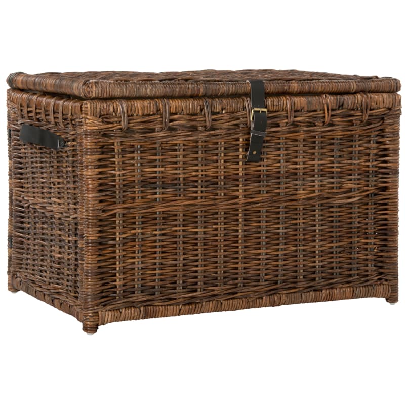 Michael 35 Wicker Storage Trunk Brown
