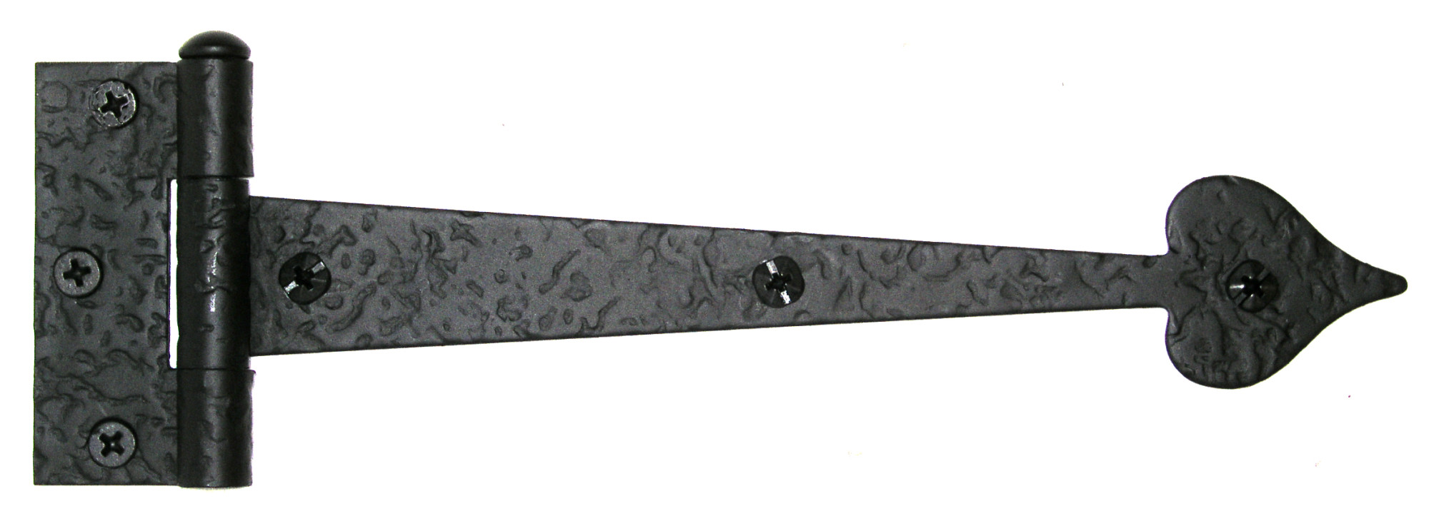 Acorn Manufacturing RI5P Black 9" Rough Iron Heart Strap Hinge