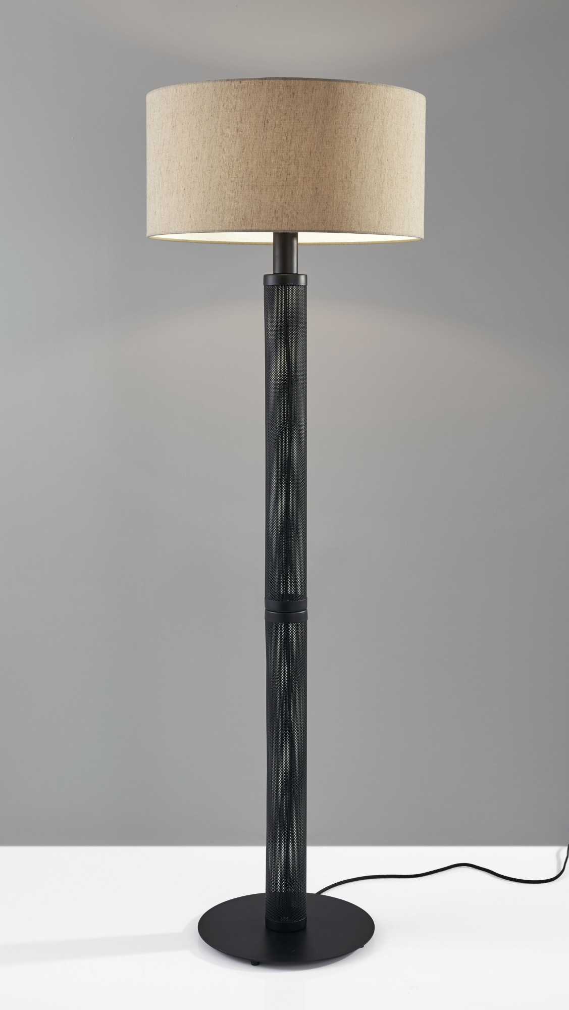 Adesso 6158 Benjamin 1 Light 62" Tall Floor Lamp - Black | eBay