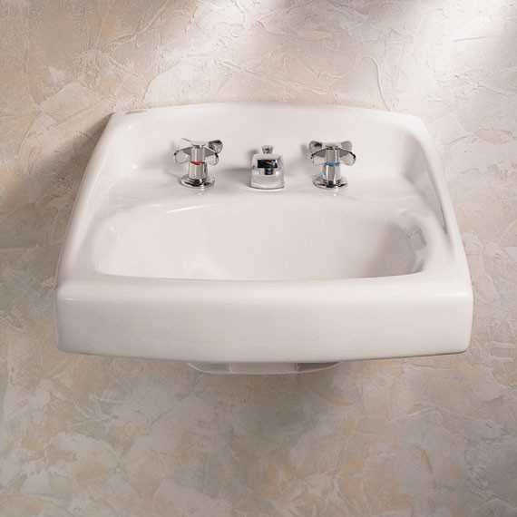 American standard 0356 421 020 lucerne wall mount bathroom sink white