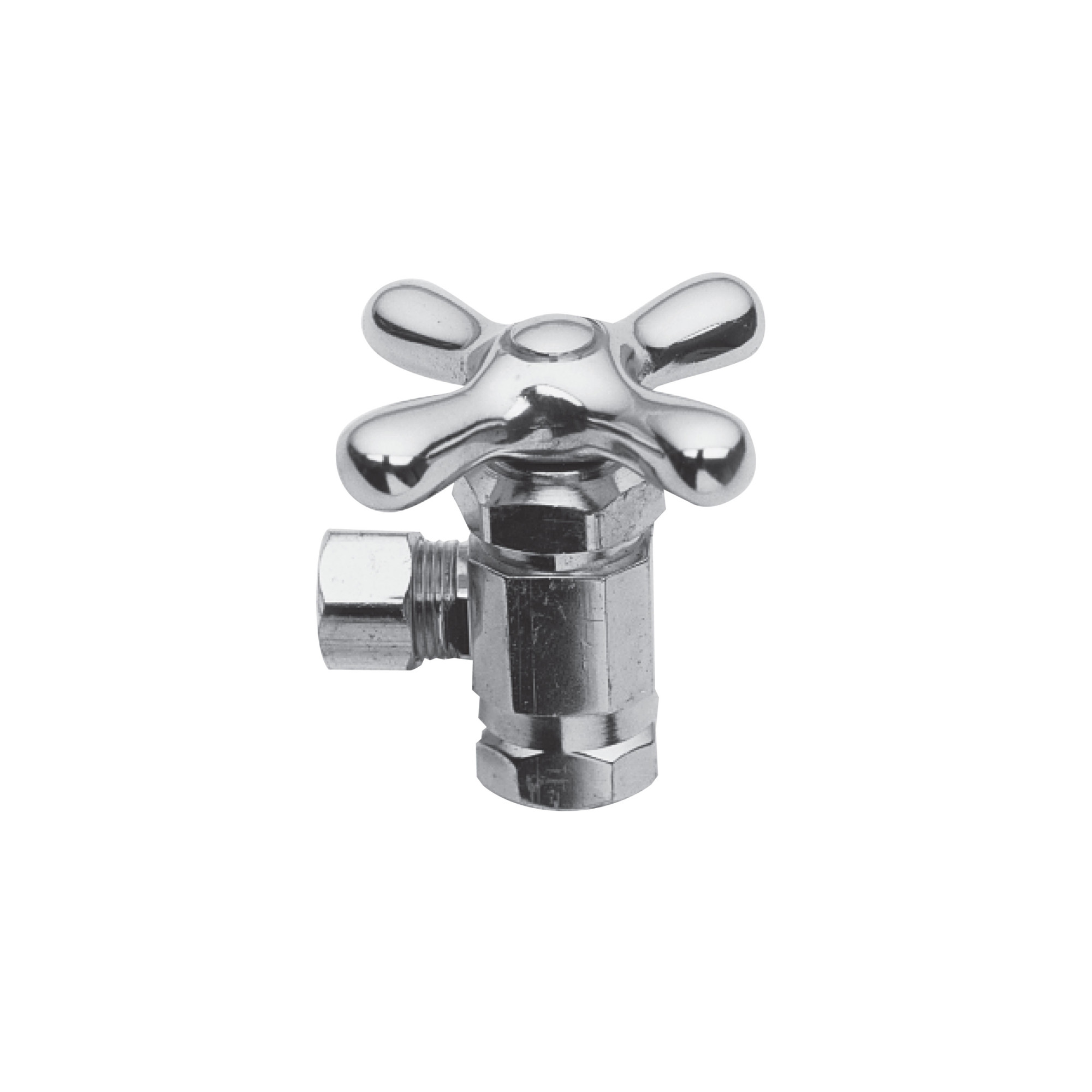 Brasstech 404X Metal Cross Handle Angle Valve - Chrome 91388244018 | eBay