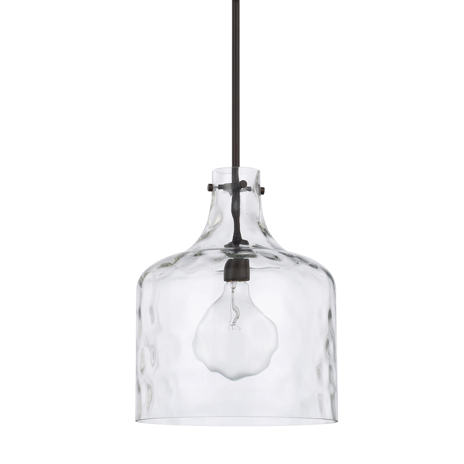 Capital Lighting 325717 Bronze Single Light 12"W Pendant With Water