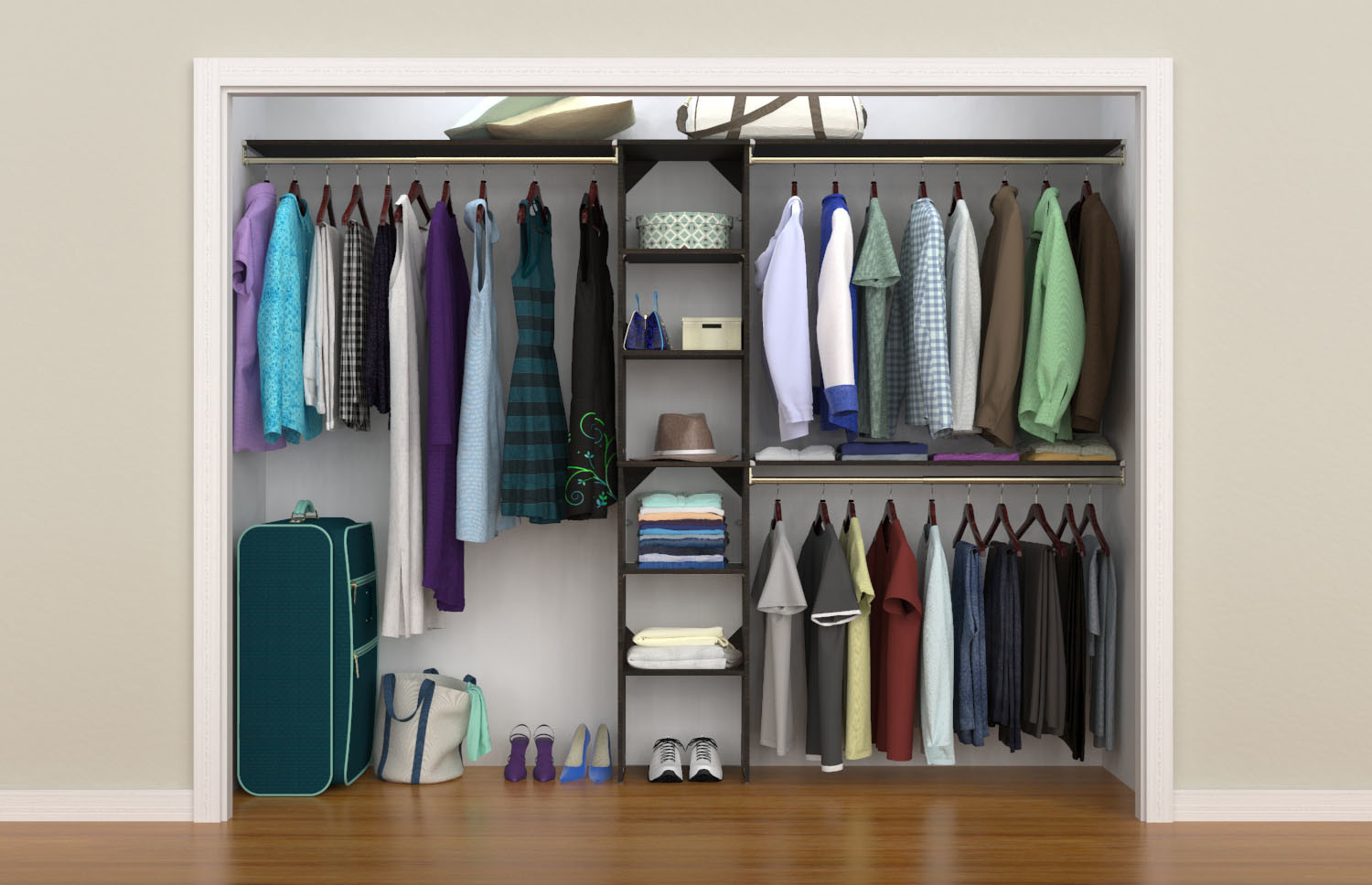 ClosetMaid SS16COS SuiteSymphony 6 to 9 Foot Wide Closet System Grey