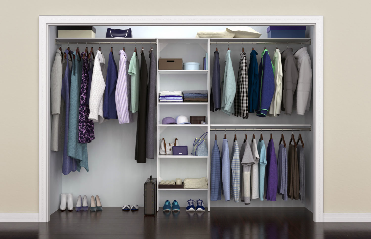 ClosetMaid SS25-COS SuiteSymphony 7 to 10 Foot Wide Closet System ...