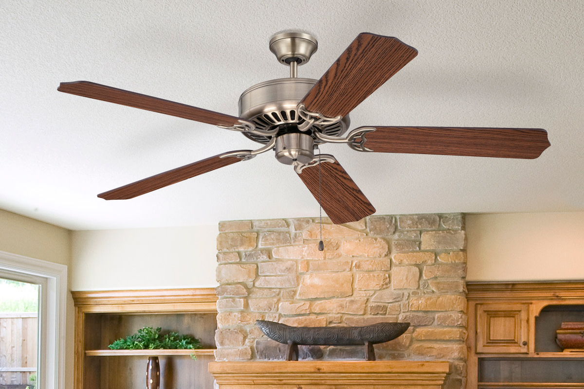 Craftmade C52 Pro Builder 42" or 52" 5 Blade Ceiling Fan Nickel eBay