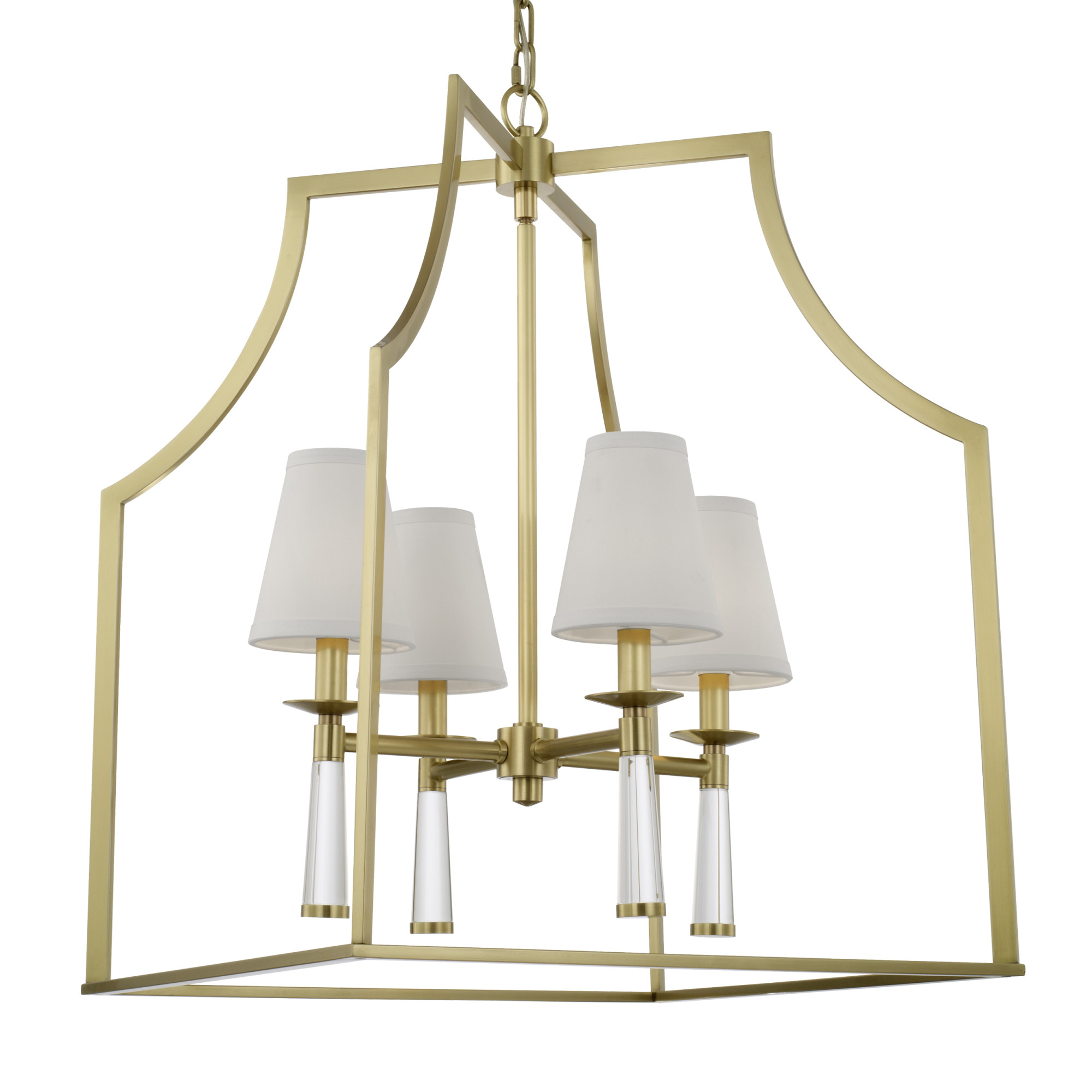 Crystorama Lighting Group 8864 Baxter 4 Light 22"W Chandelier - Nickel