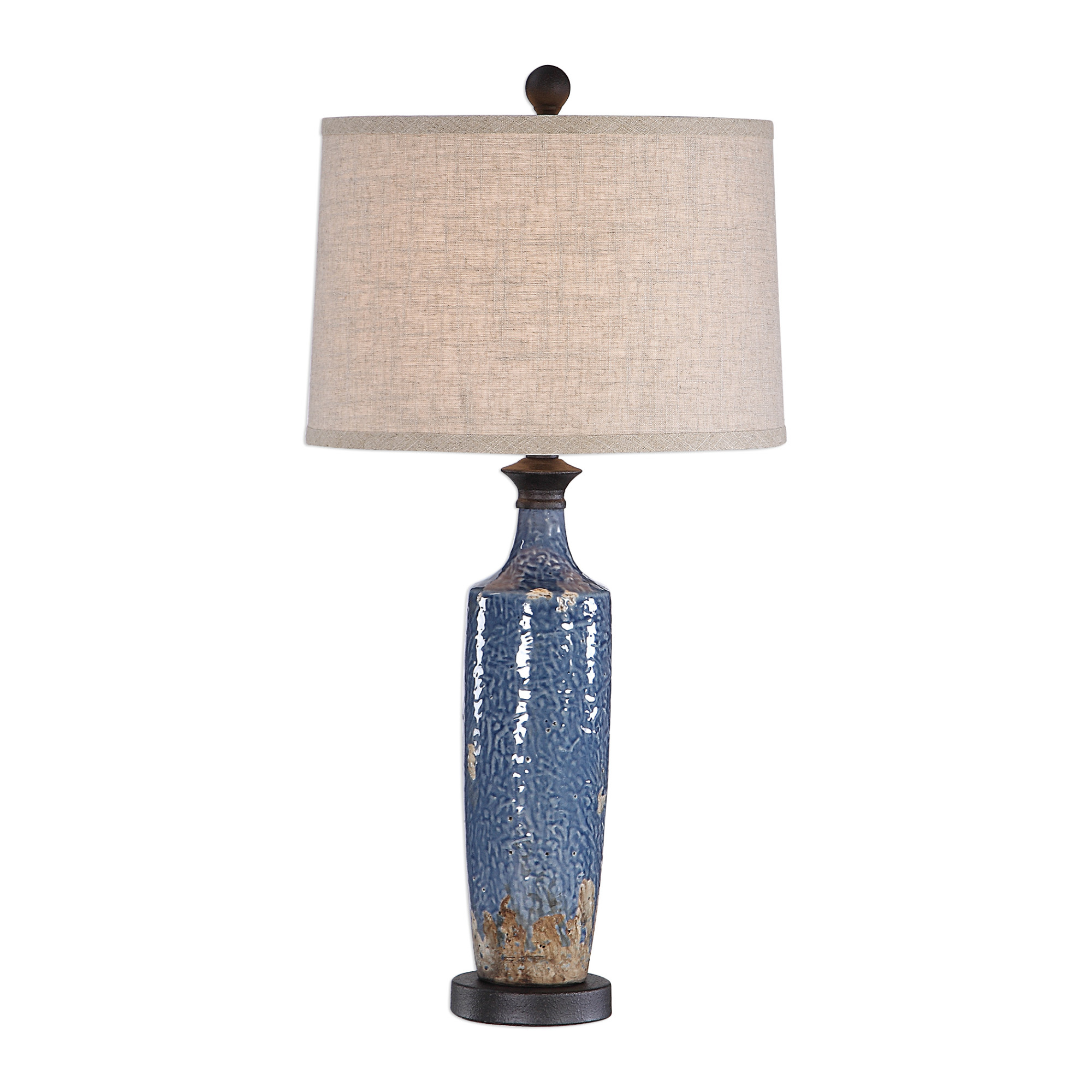 Delacora Um W26026 1 30 Tall Vase Table Lamp Blue Dark Khaki Ebay