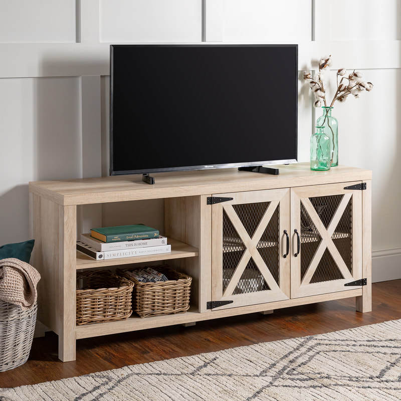 Delacora WE-BD58ABMD Plano 58"W Farmhouse TV Stand ...
