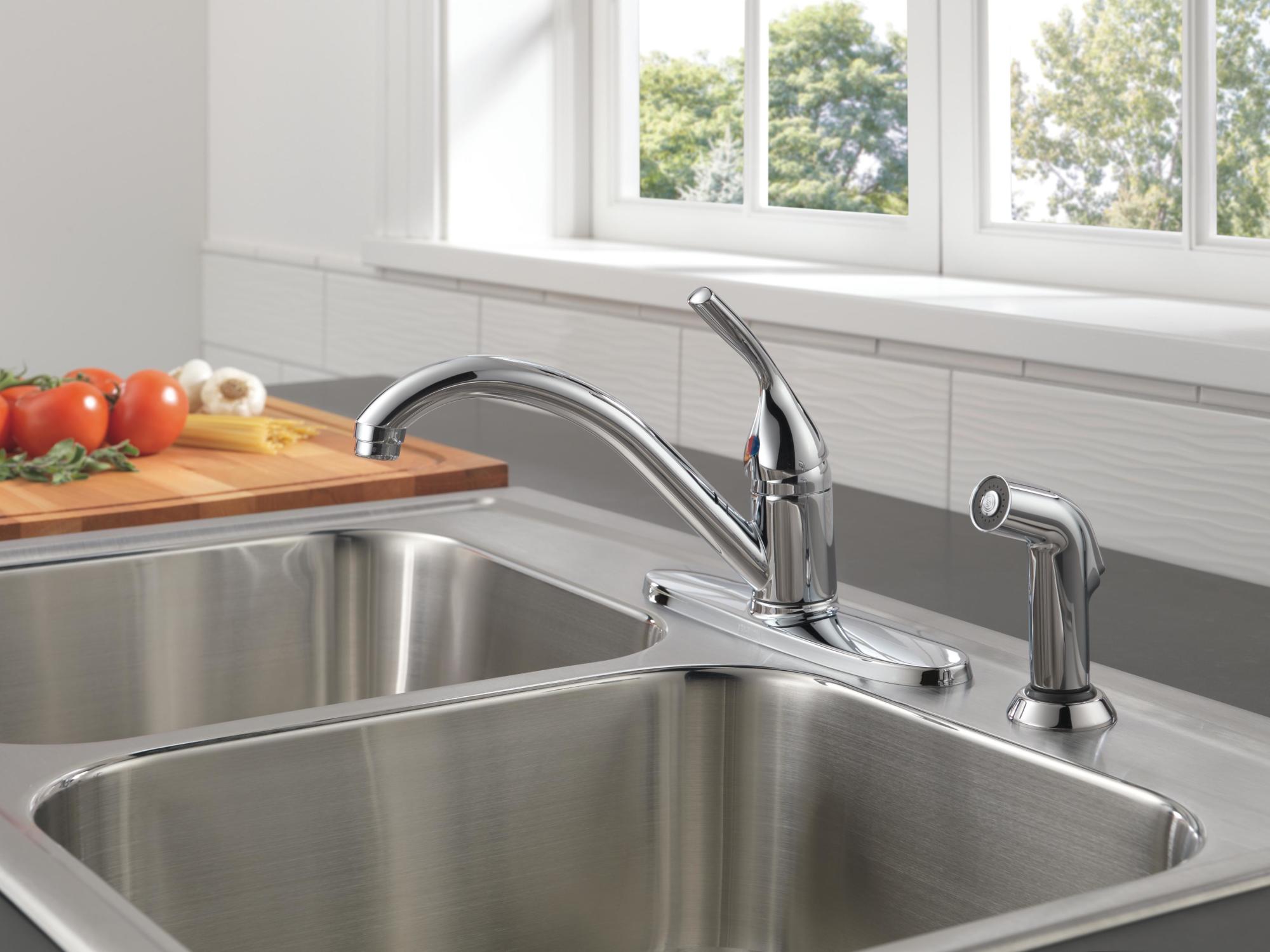 Delta 400DST Classic Kitchen Faucet Chrome eBay