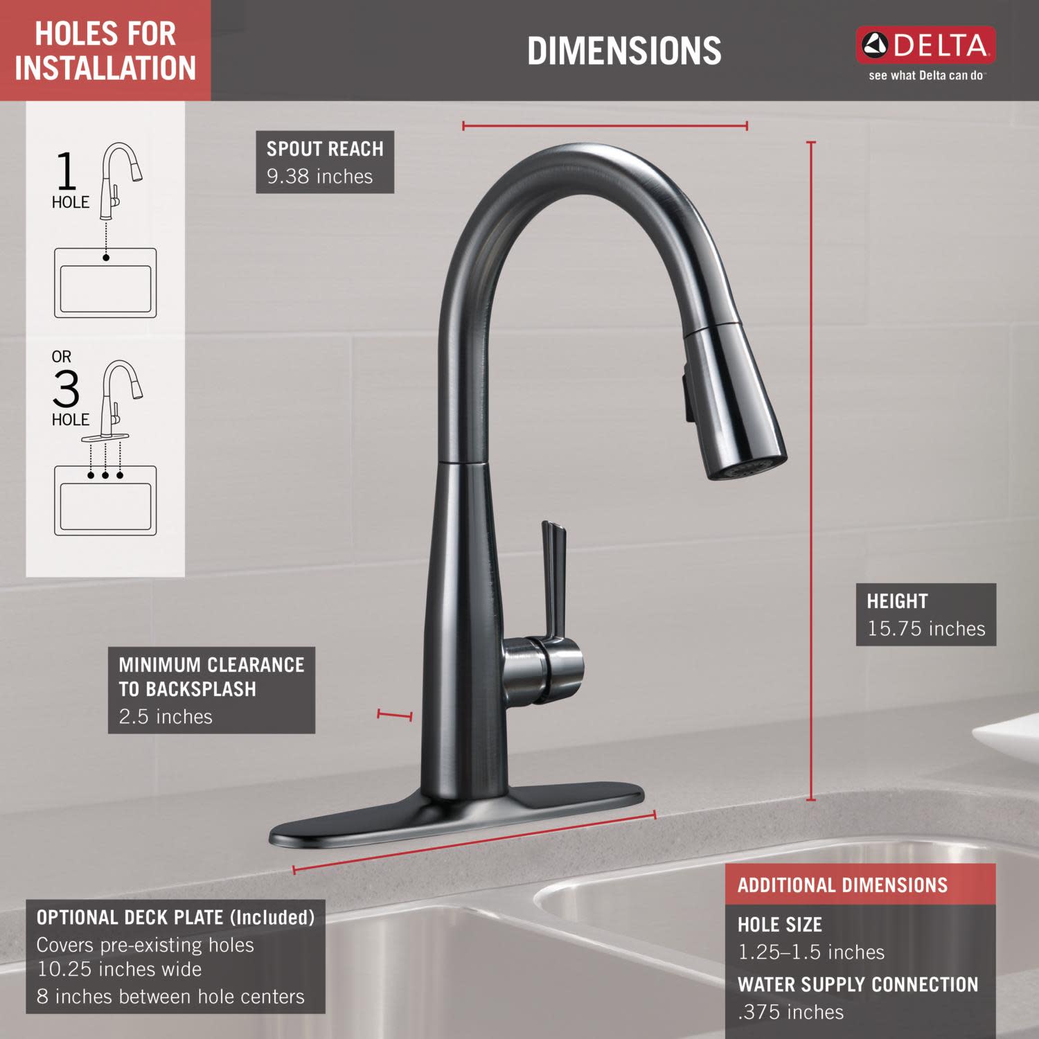 Delta 9113BLDST Essa PullDown Kitchen Faucet w/ Docking