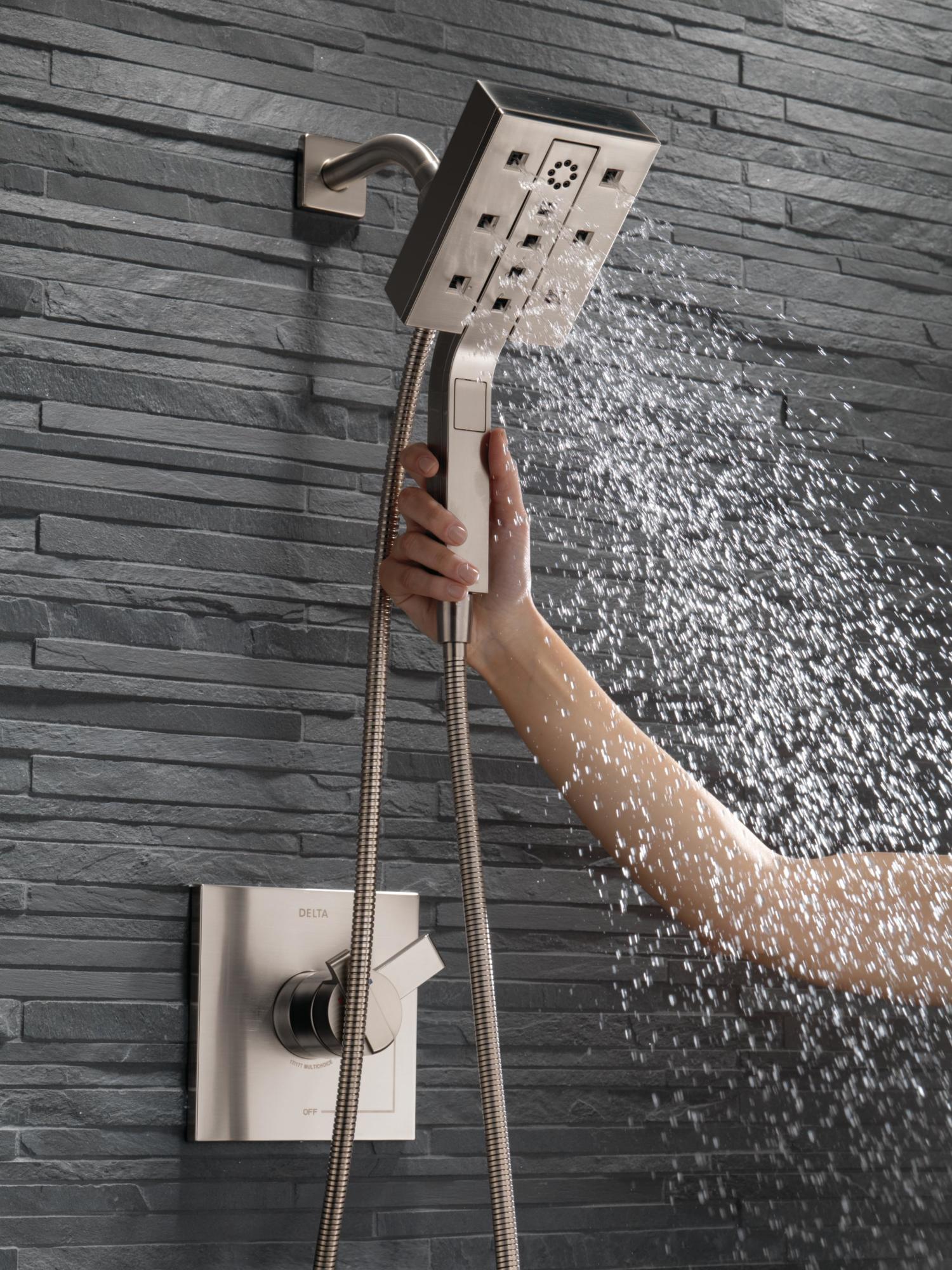 Delta 58473 1.75 GPM In2ition 2in1 Multi Function Shower Head Black