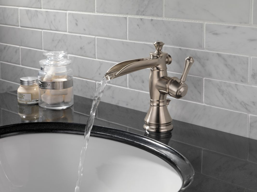 Delta 598LF-MPU Cassidy 1 Hole Waterfall Bathroom Faucet - Chrome 34449680950 | eBay