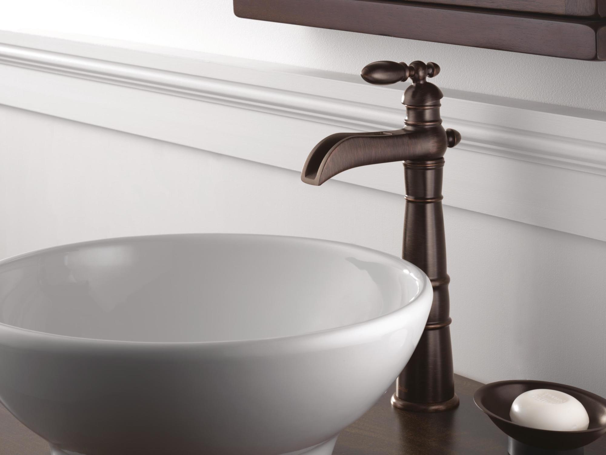 Delta 754LF Victorian 1 Hole Waterfall Bathroom Faucet Bronze eBay