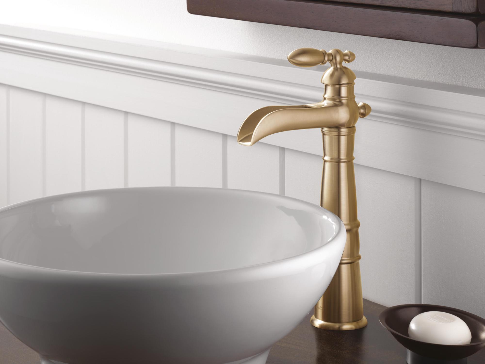 Delta 754LF Victorian 1 Hole Waterfall Bathroom Faucet Bronze eBay