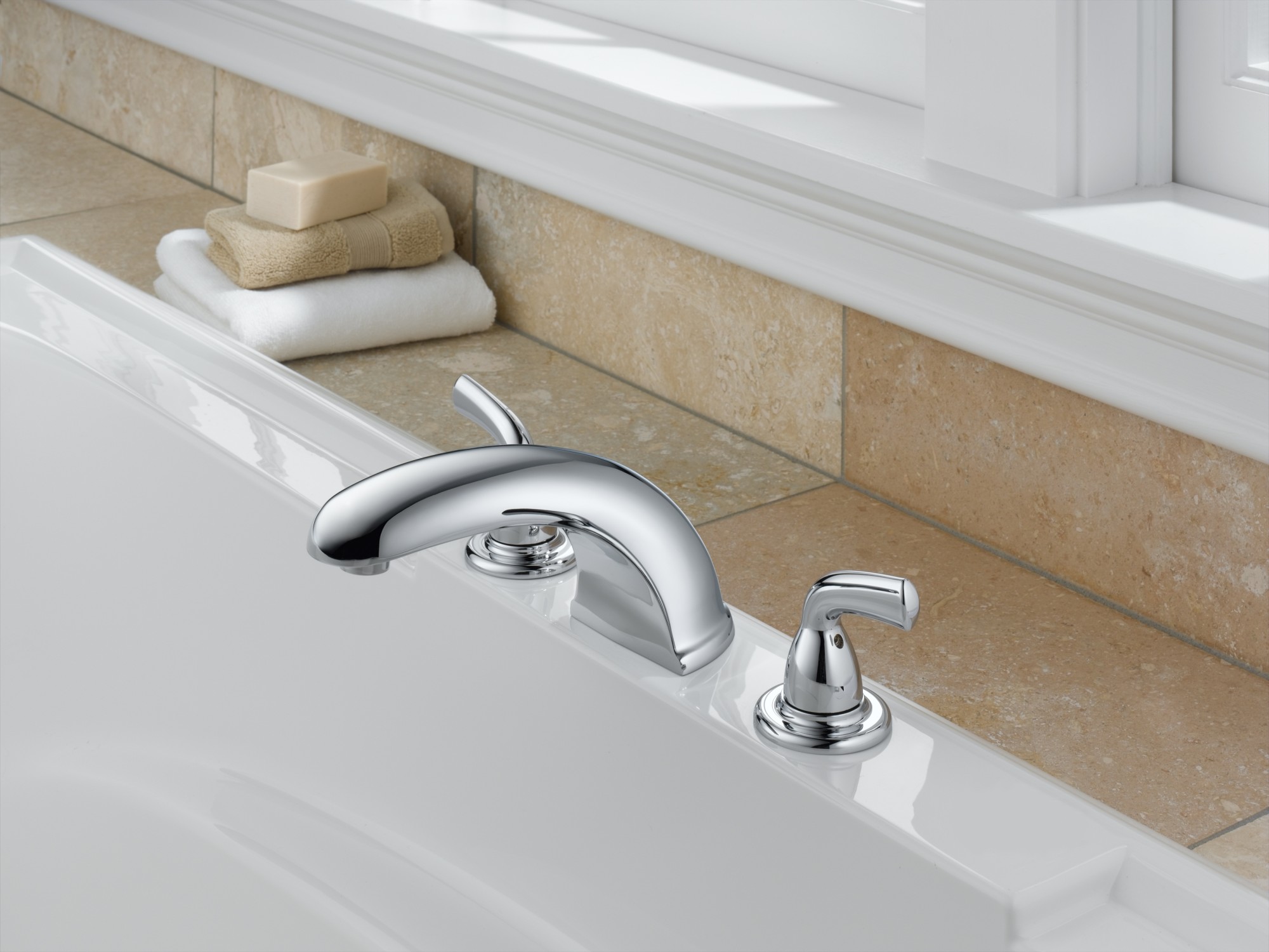 Delta BT2710 Brilliance Stainless Foundations Deck Mounted Roman Tub