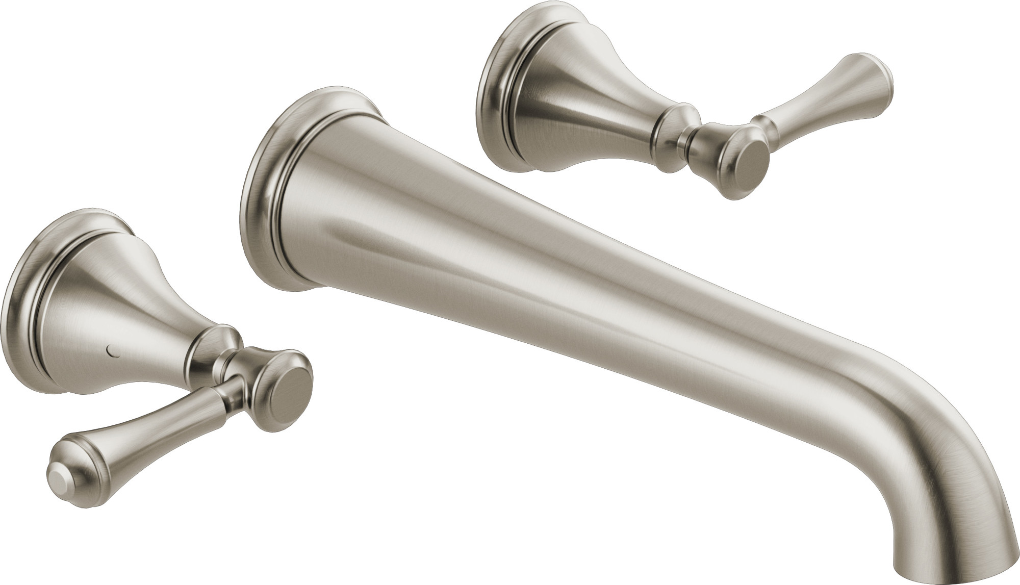 Delta T5797 WL Brilliance Stainless Traditional Wall Mounted Tub Filler   Delta T5797 Sswl 4290583 