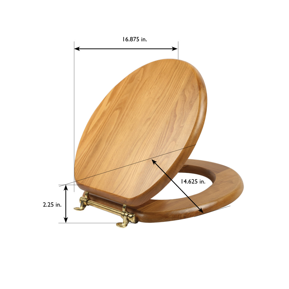 Design House 561241 Round Wooden Toilet Seat - Wood 44321561246 | eBay