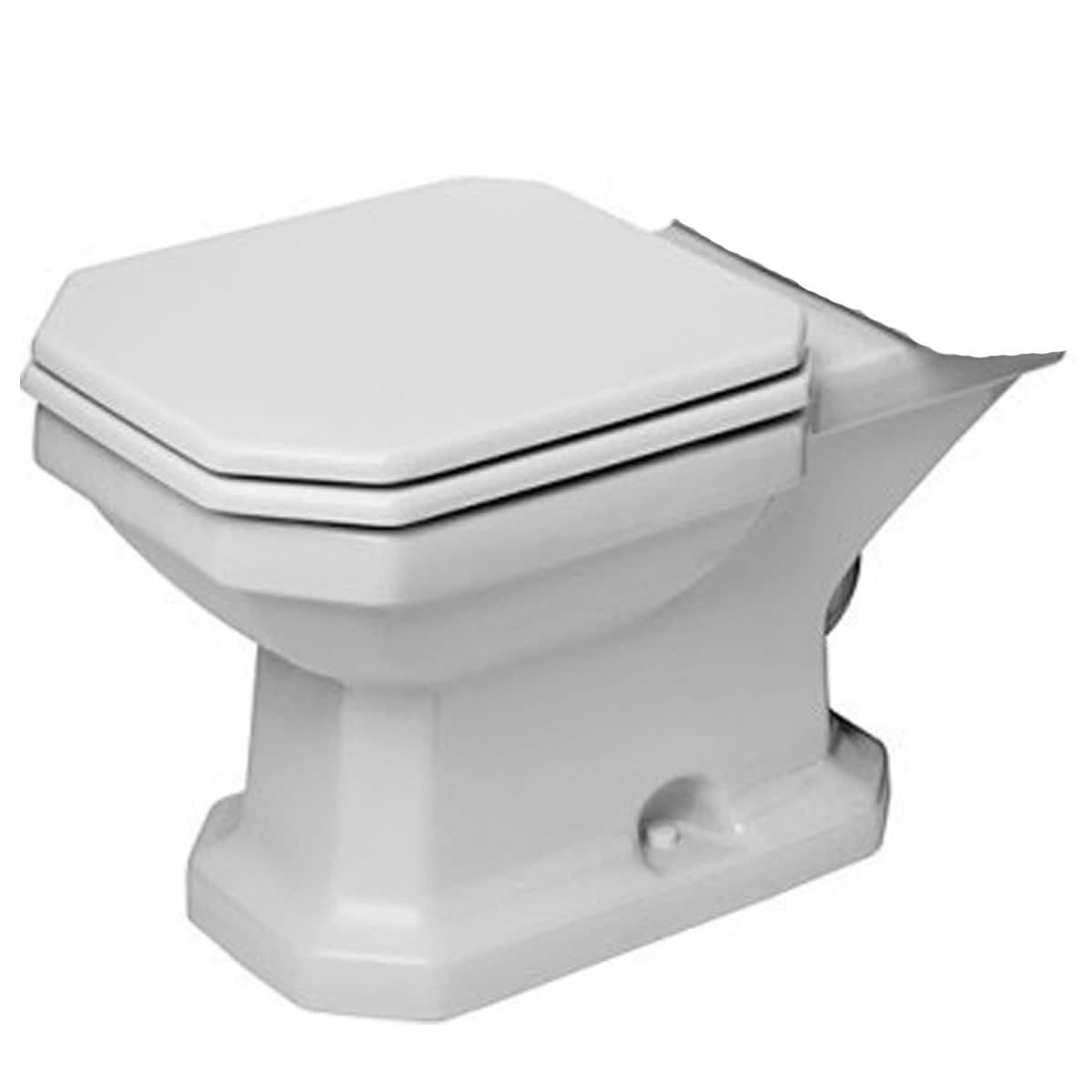 Duravit 213001 White 1930 Series Elongated Toilet Bowl Only Less Seat