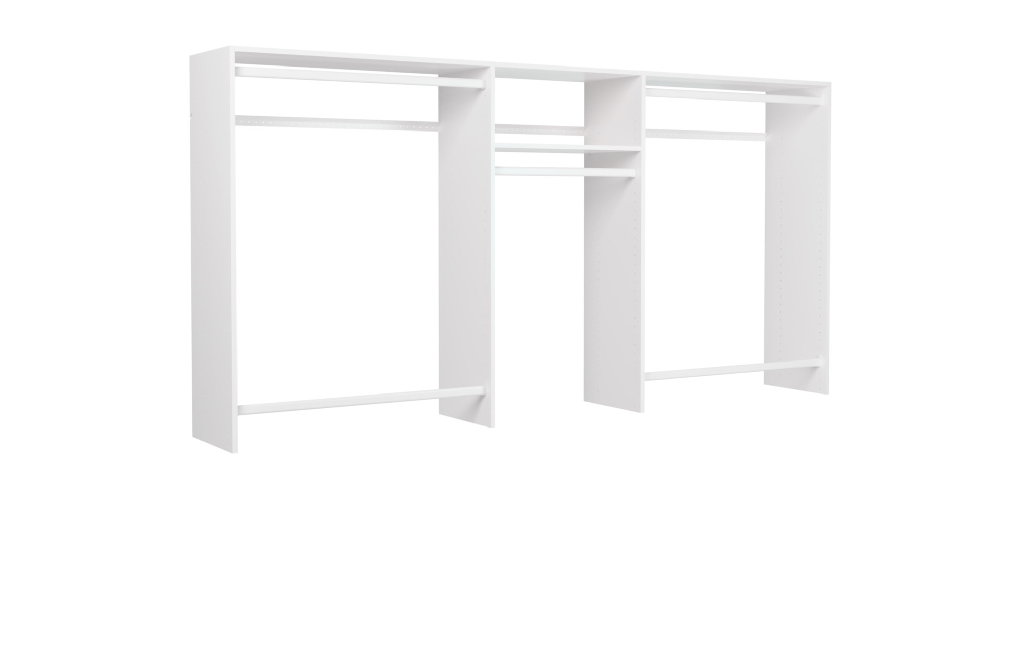 Easy Track Ok1448 White 4 To 8 Foot Wide Hanging Closet System Kit