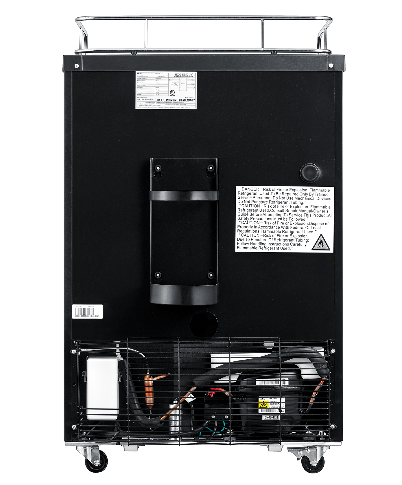 EdgeStar BR3002 24"W Kegerator Conversion Refrigerator for Full Black