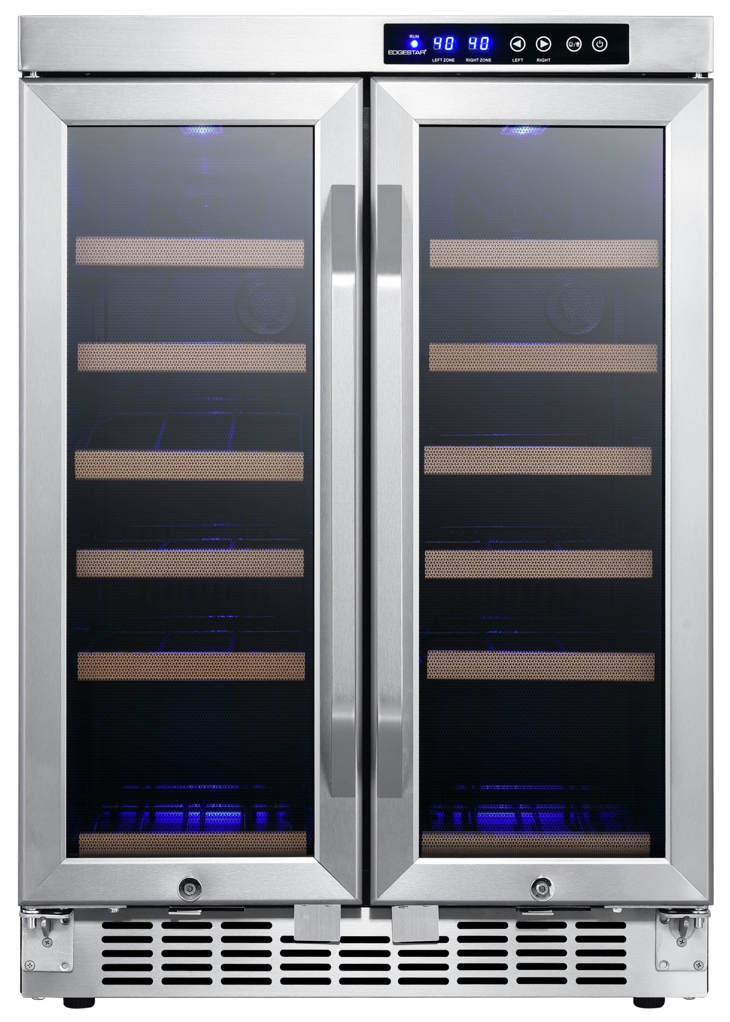 EdgeStar CWR362FD 24 Inch Wide 36 Bottle Built-In Wine Cooler with Dual ...