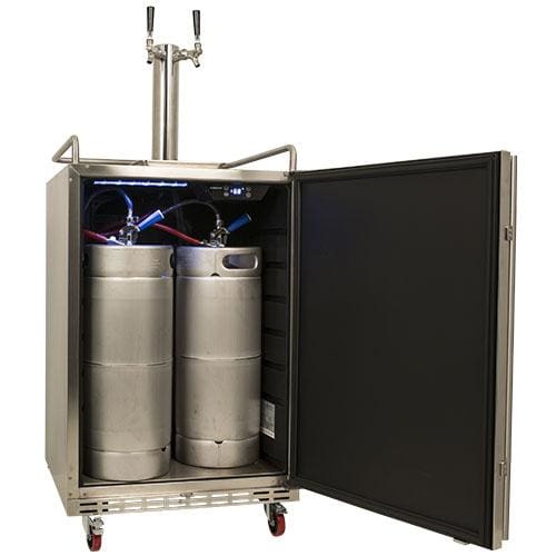 EdgeStar KC7000ODTWIN 24"W Outdoor Double Tap Kegerator for Full