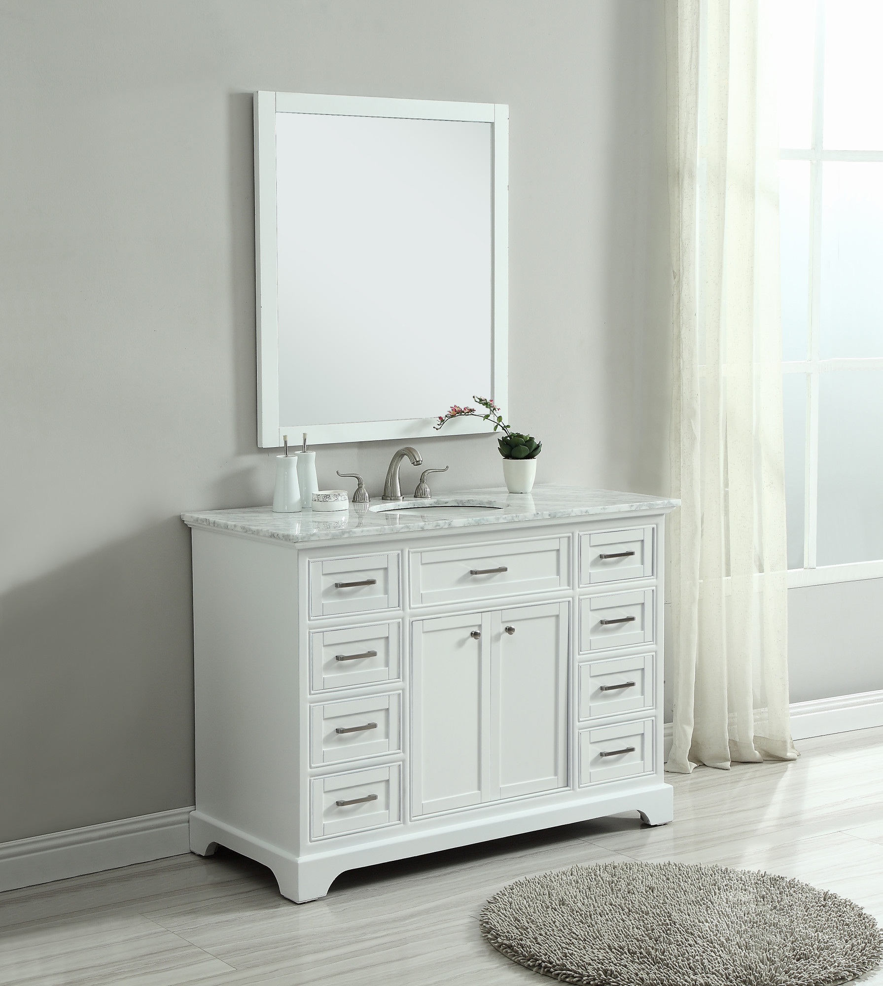 Elegant Lighting VF15048WH Americana 48"W Vanity Set White eBay