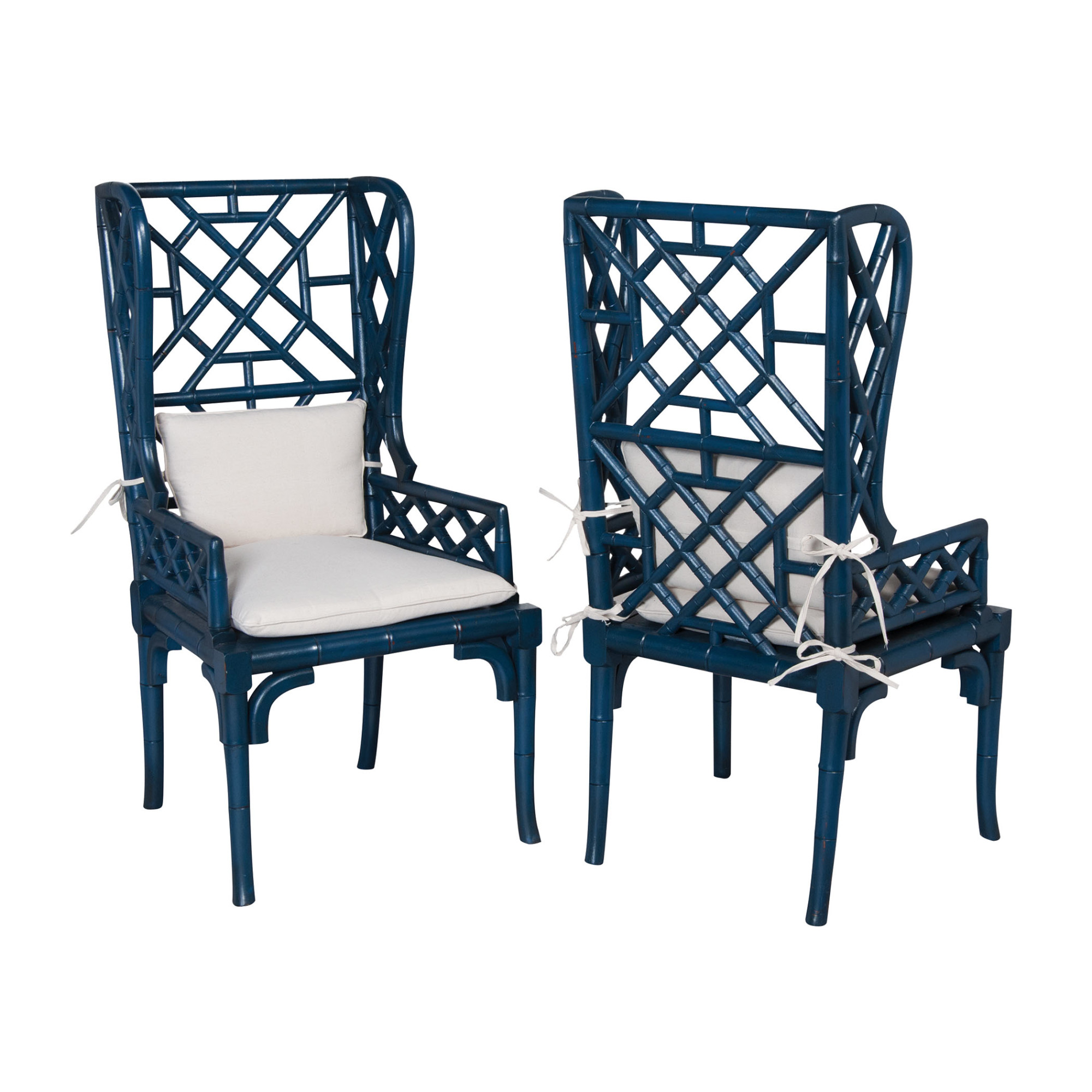 Elk Home 694018P Blue Bamboo Wing Back 24"W Two Piece Mahogany Dining