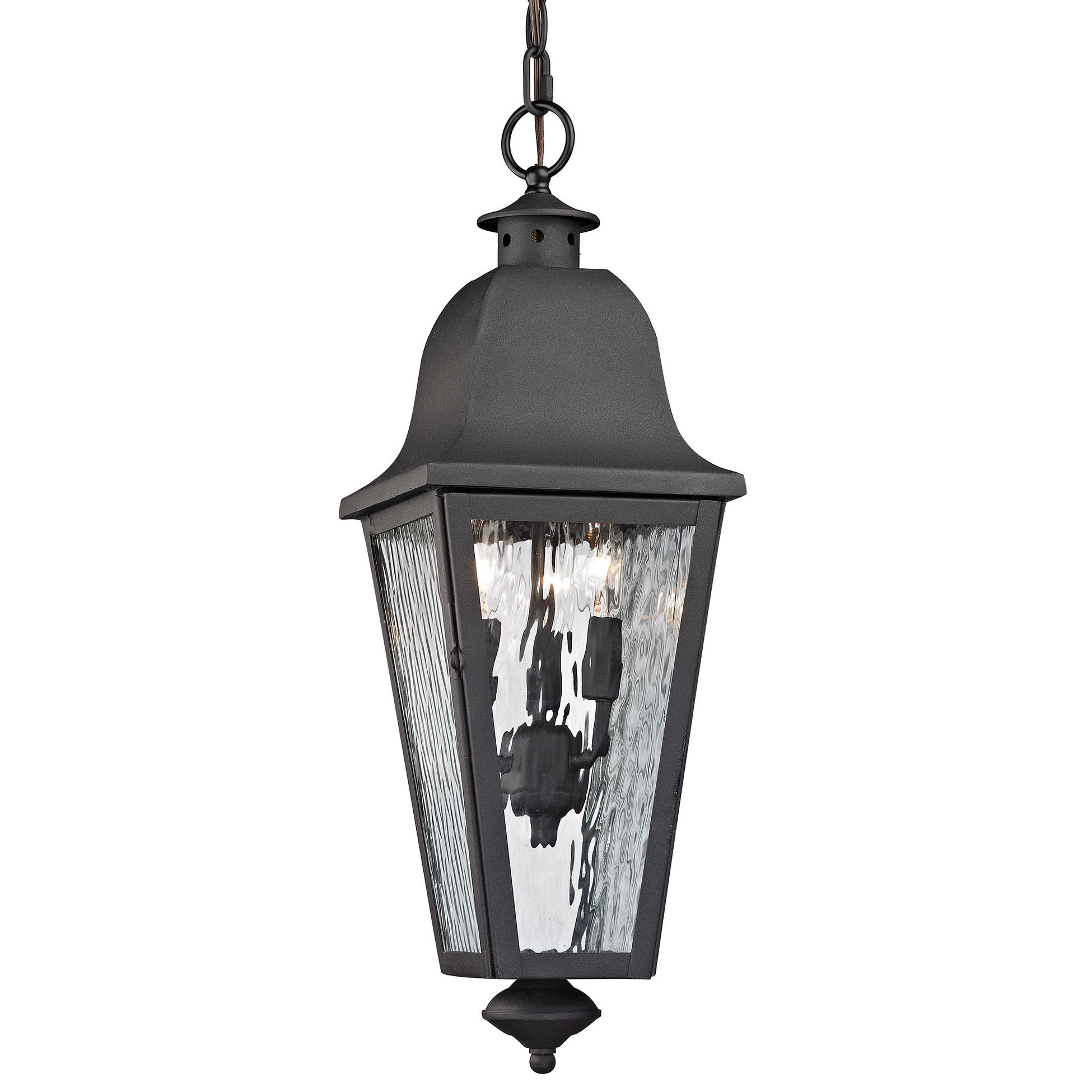 Elk Lighting 47104/3 Charcoal Brookridge 3Light Outdoor Pendant eBay