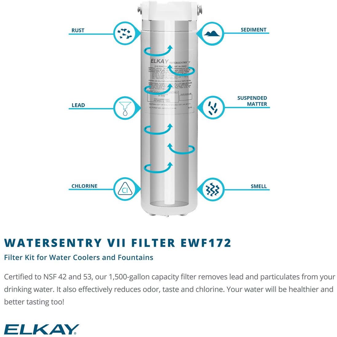 Elkay EWF172 Watersentry Vii Filter Kit For Elkay Coolers & Fountains