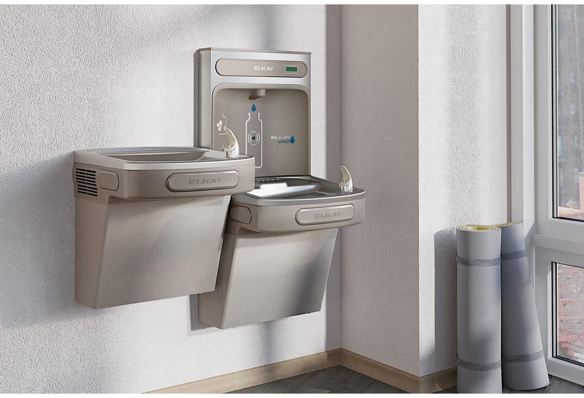 Elkay EZSTL8WSLK EZH2O Bi-Level Wall Mounted Drinking Fountain | EBay