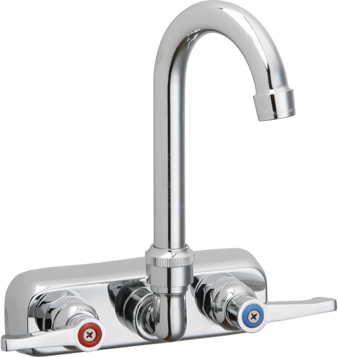 Elkay LKB400 Chrome 2.2 Gpm Wall Mounted Double Handle Utility Faucet