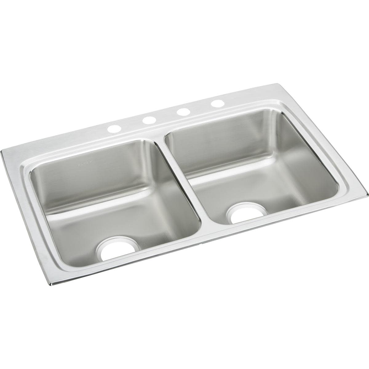 Details About Elkay Lr3322 Ertone 33 Double Basin Drop In Stainless Steel Kitchen Sink