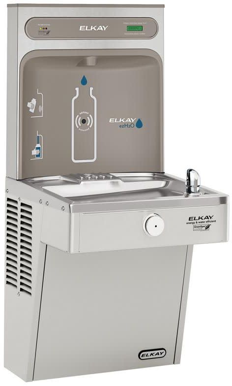 Elkay LVRCGRN8WSK EZH2O Wall Mounted Drinking Fountain And Hands   Elkay Lvrcgrn8wsk 115168 