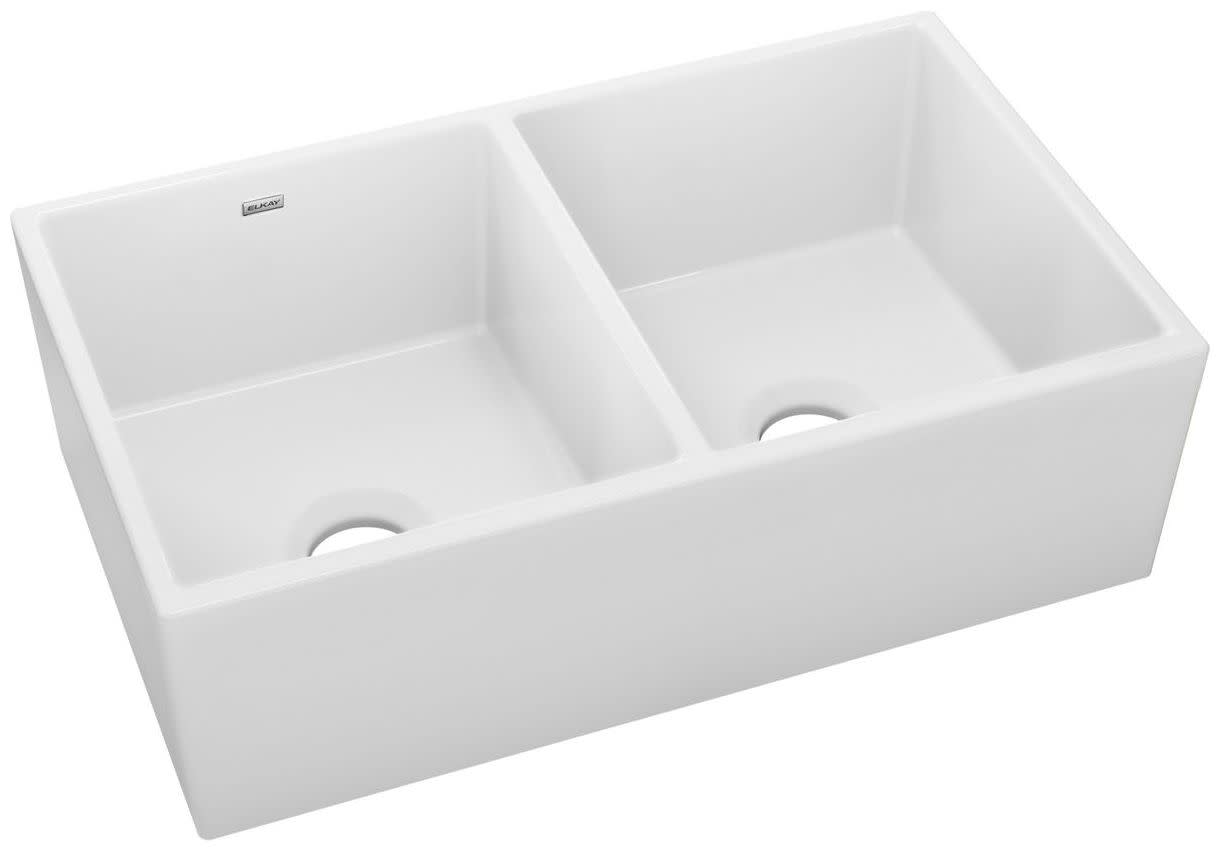 Elkay SWUF32189 33" Farmhouse Double Basin Fireclay ...