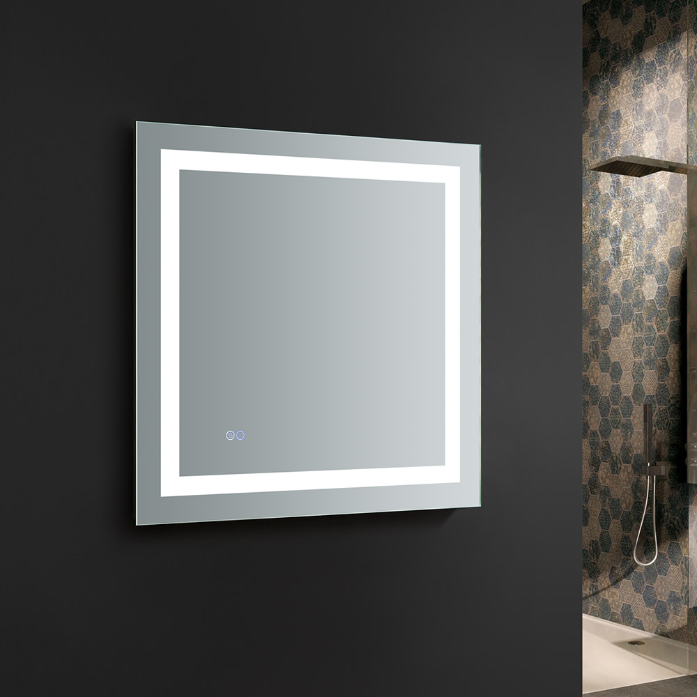 Fresca Fmr2302wh White Hartford 30 X20 Rectangular Wood Framed Vanity Mirror Bathroom Supplies Accessories Bathroom Mirrors