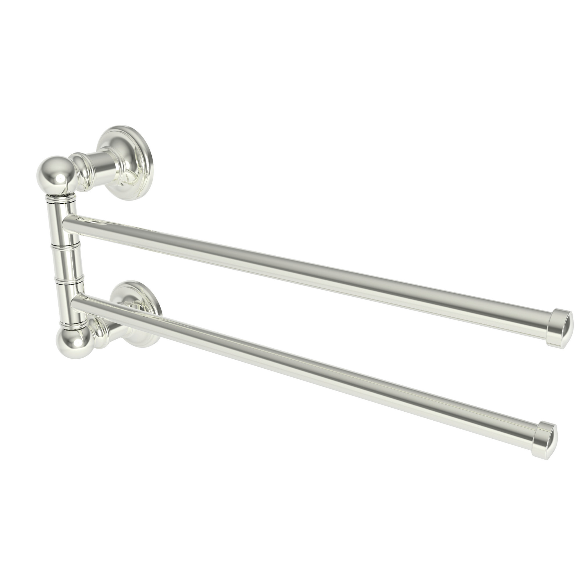 Ginger 4522S Nickel 12" Pivoting Double Towel Bar From The Columnar