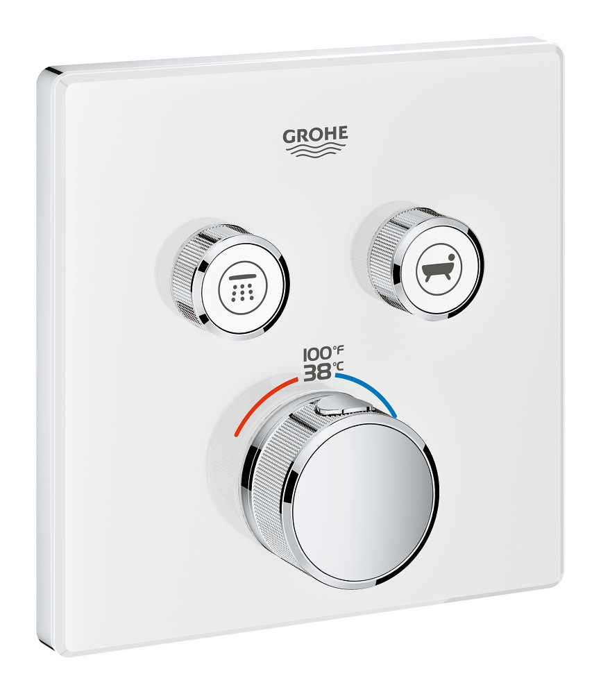 Grohe 29 164 SmartControl Dual Function Thermostatic Valve Trim White