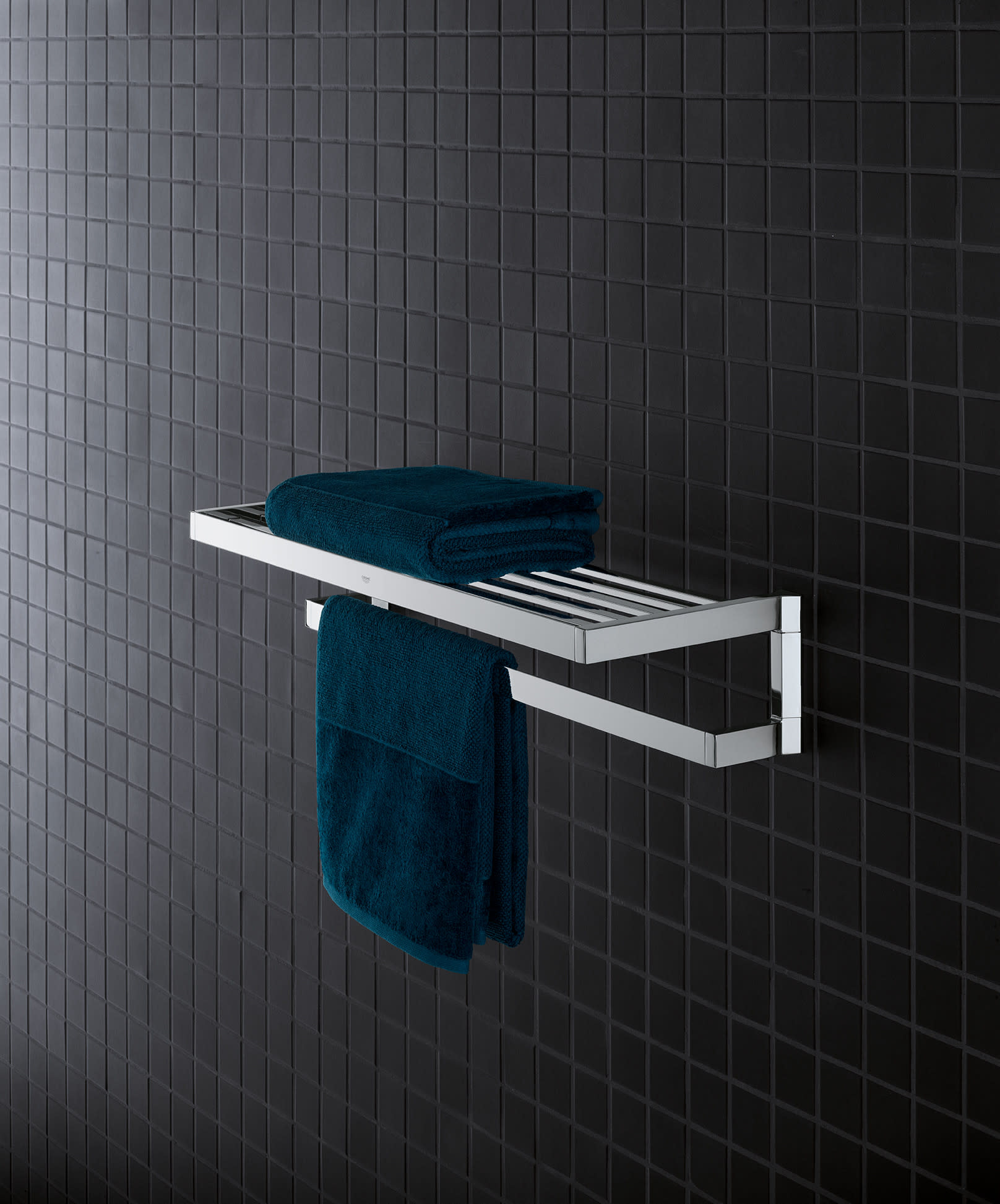Grohe 40 804 Chrome Selection Cube Towel Rack eBay