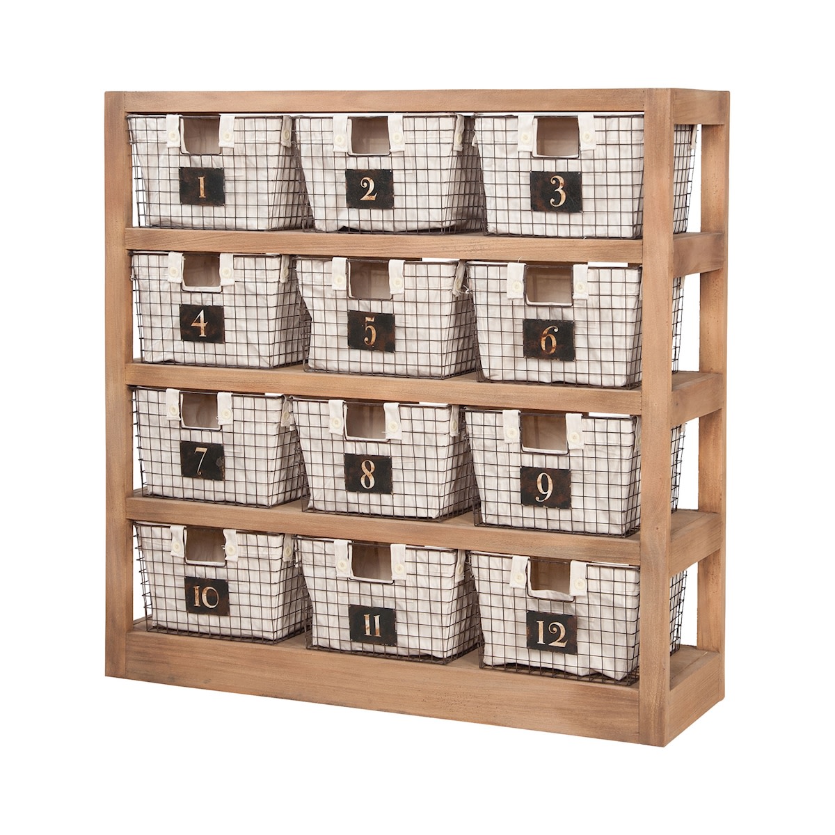 GuildMaster 625060 Locker Baskets 48" Wide 4 Shelf Wood ...