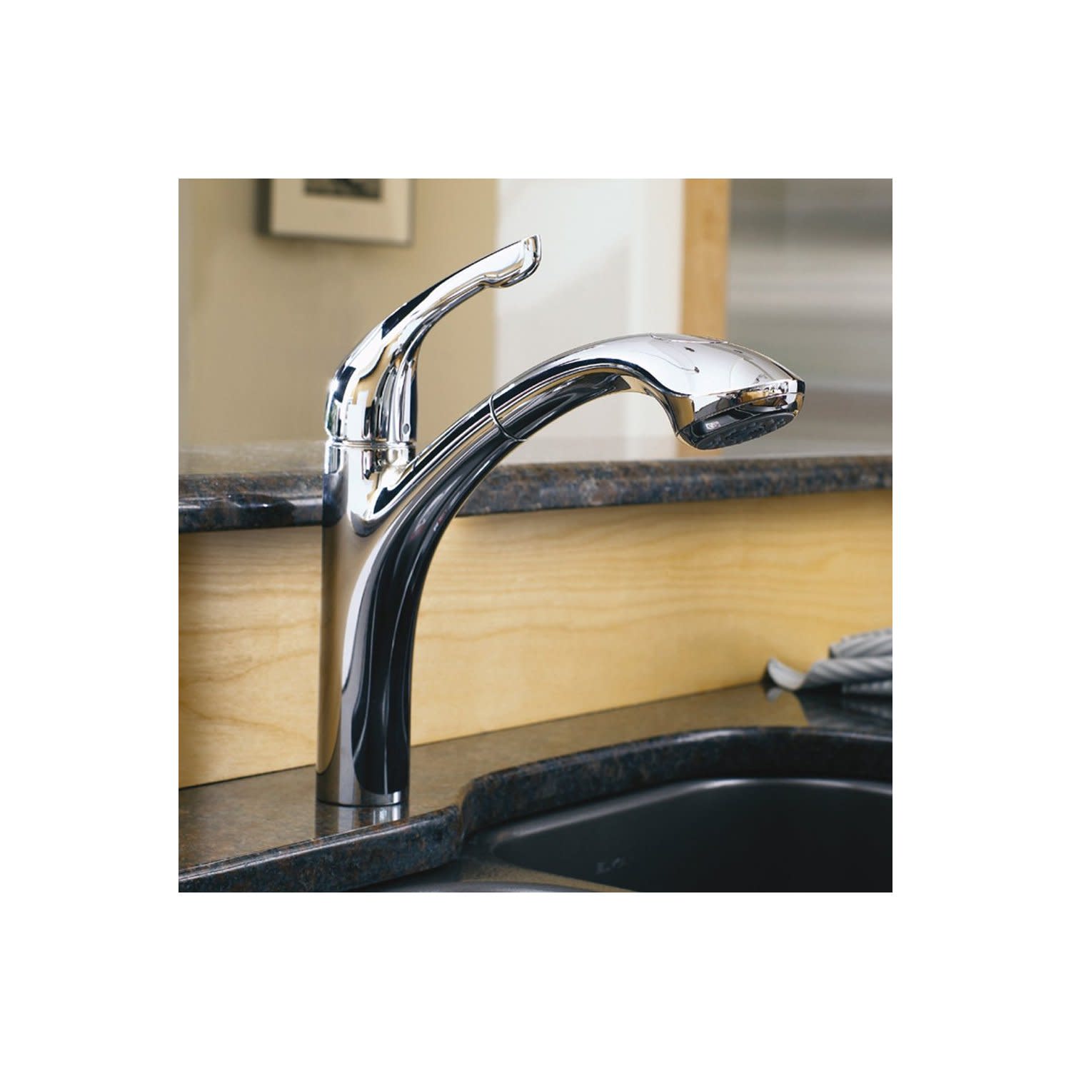 Hansgrohe 04076 Allegro E Pull Out Kitchen Faucet Silver EBay   04076000 1 