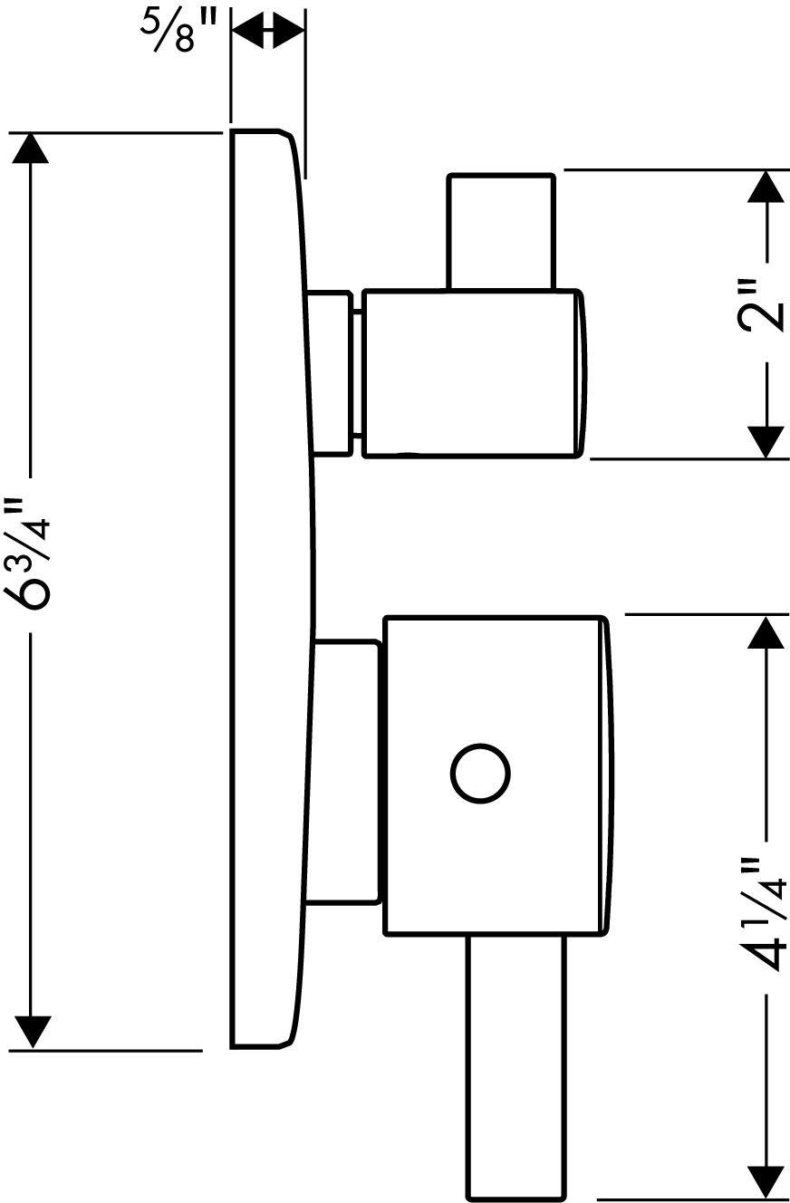 Hansgrohe 04231 Ecostat Thermostatic Valve Trim Chrome eBay